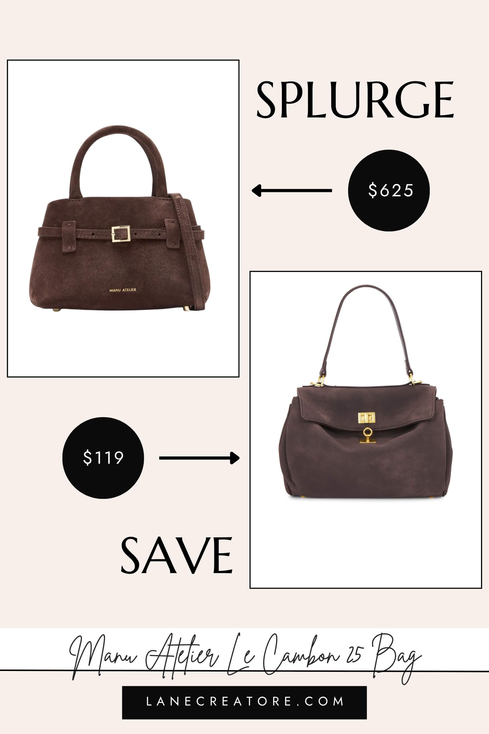 manu atelier le cambon 25 bag dupe