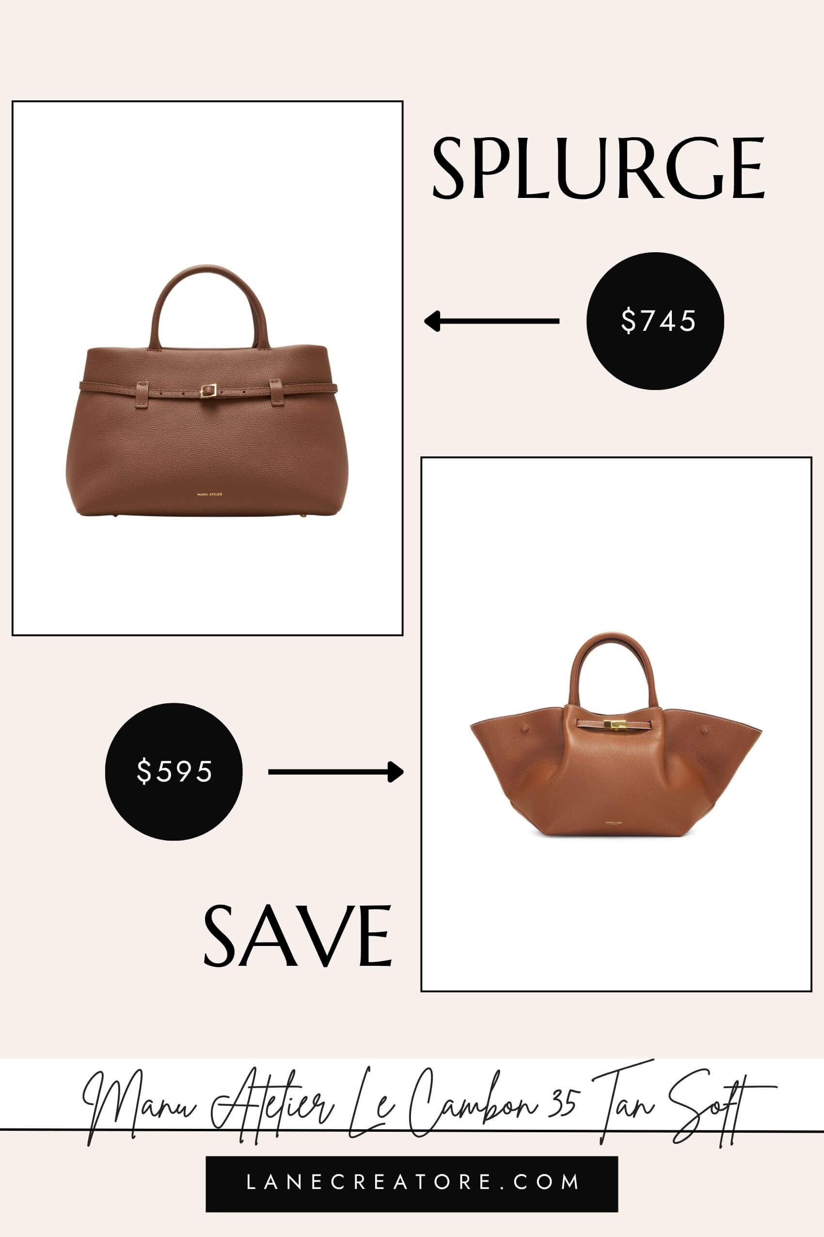 manu atelier le cambon 35 bag dupe