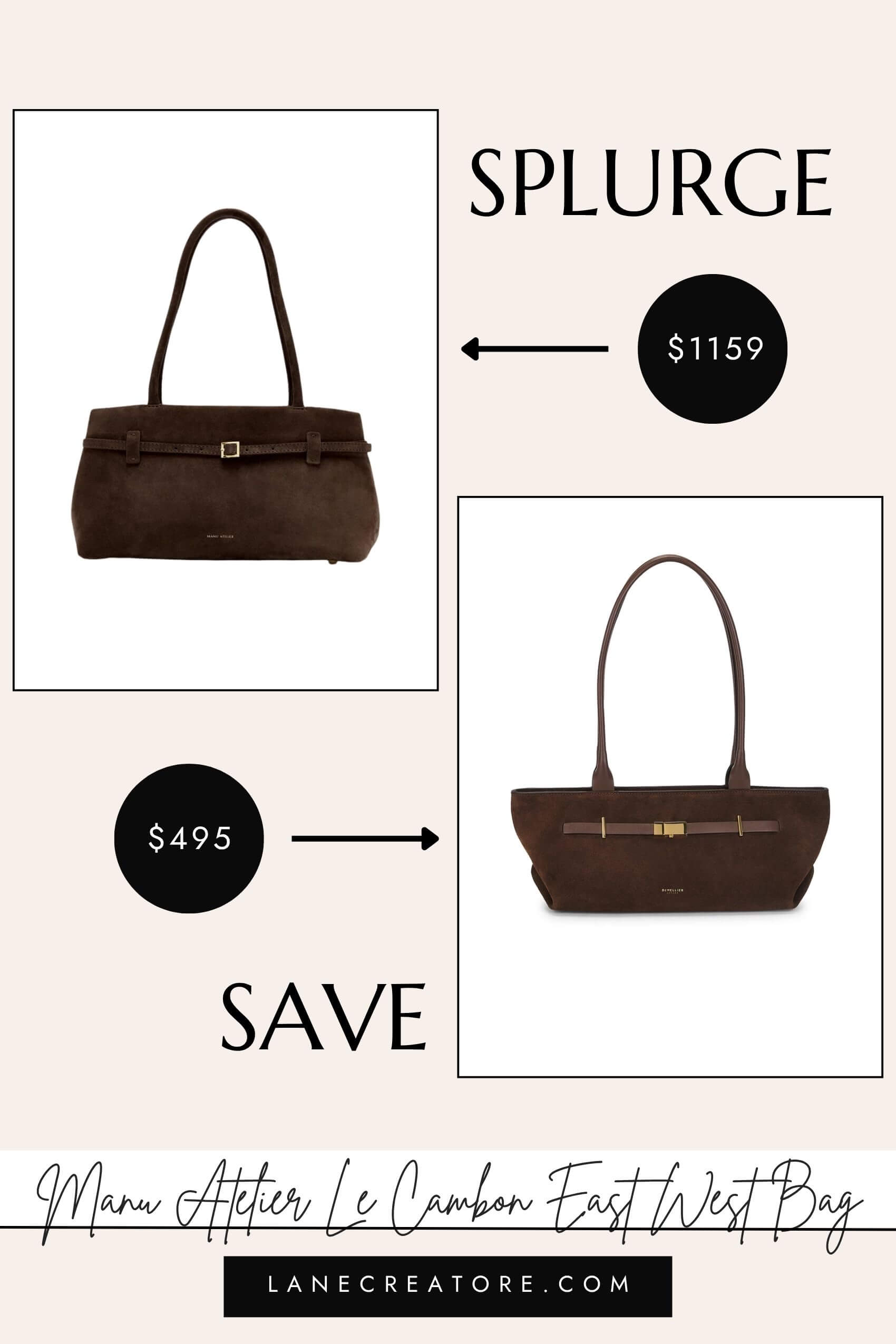 manu atelier le cambon east west bag dupe