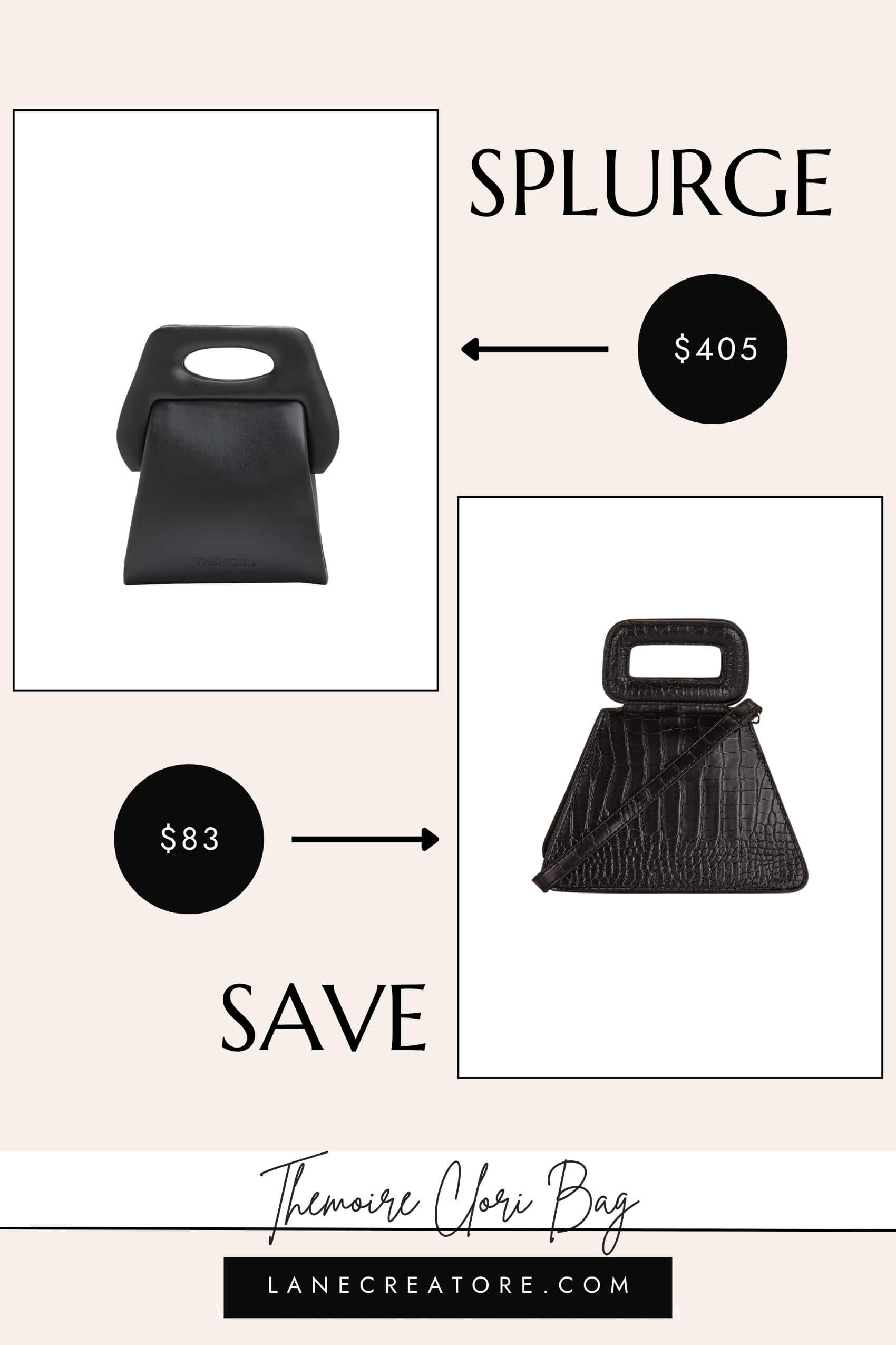 themoire clori black bag dupe