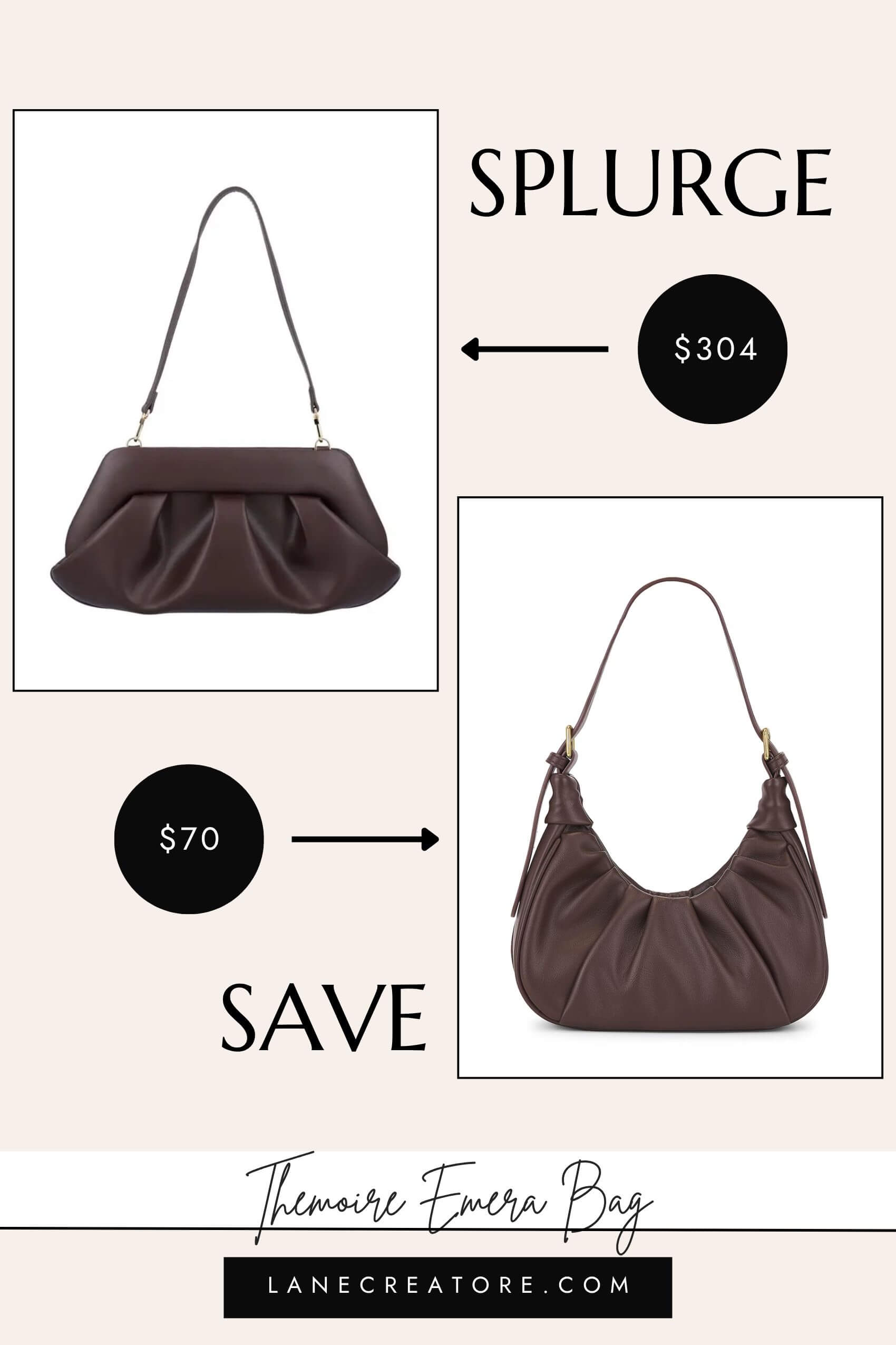 themoire emera bag dupe