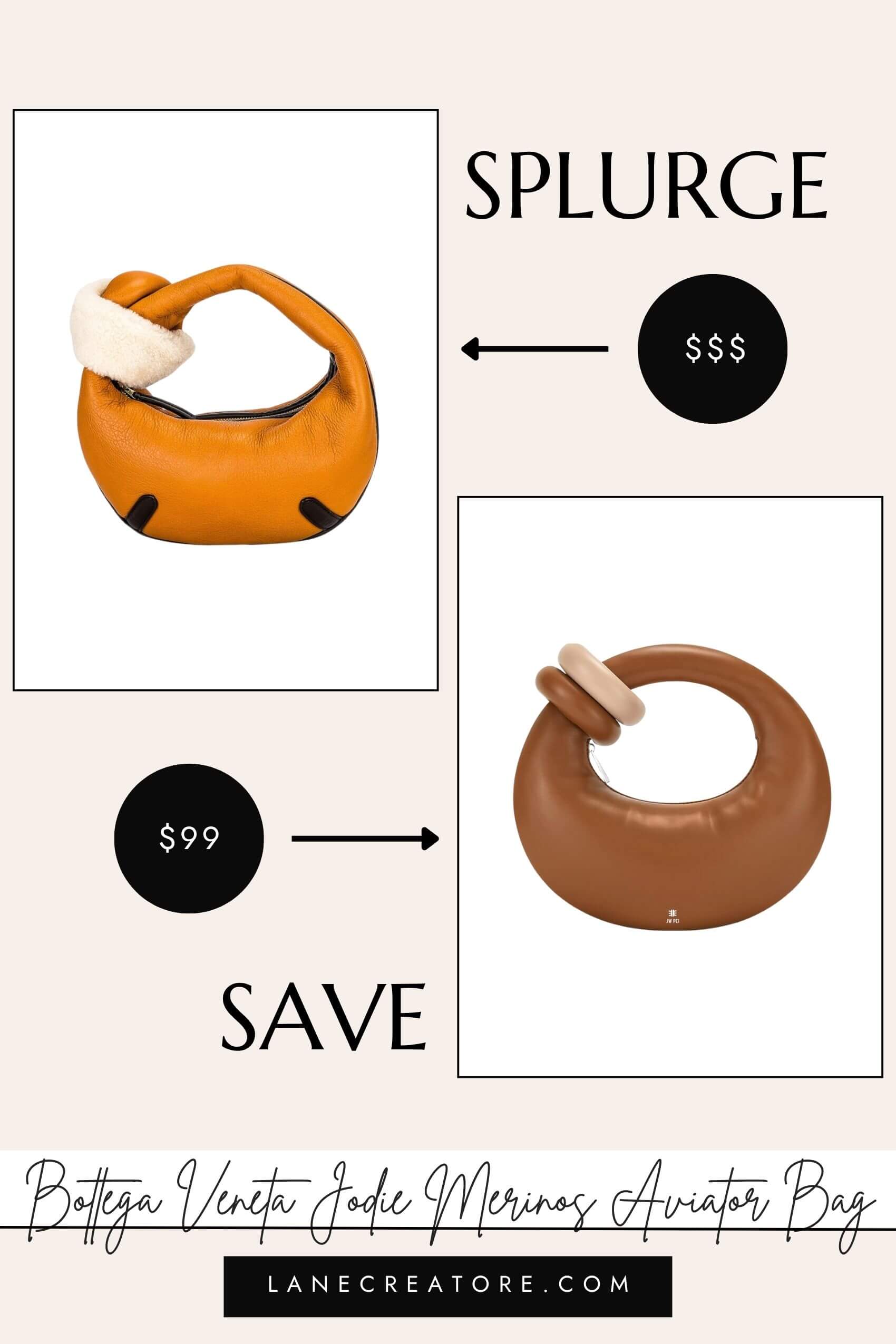 bottega veneta jodie merinos aviator bag dupe