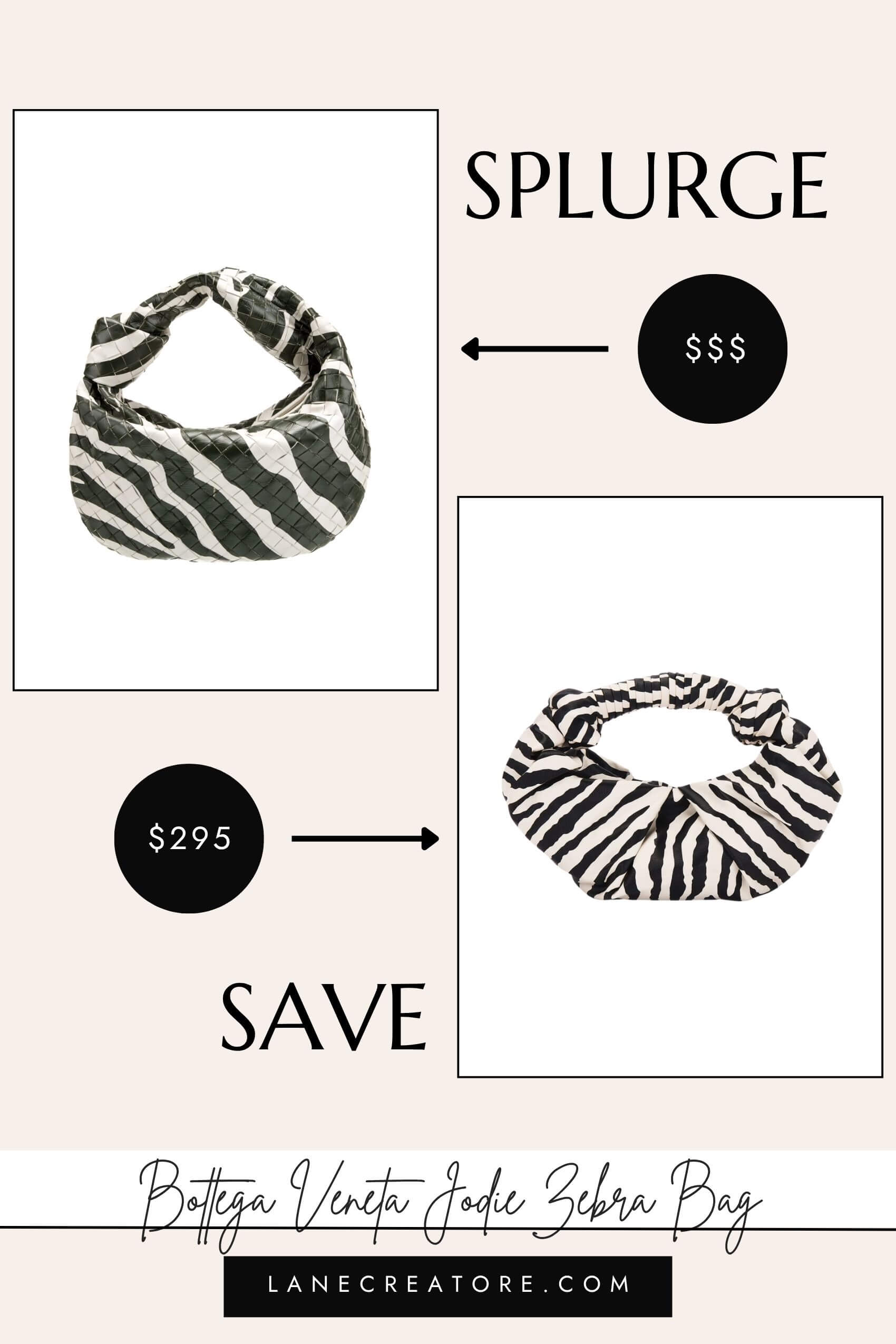bottega veneta jodie zebra bag dupe
