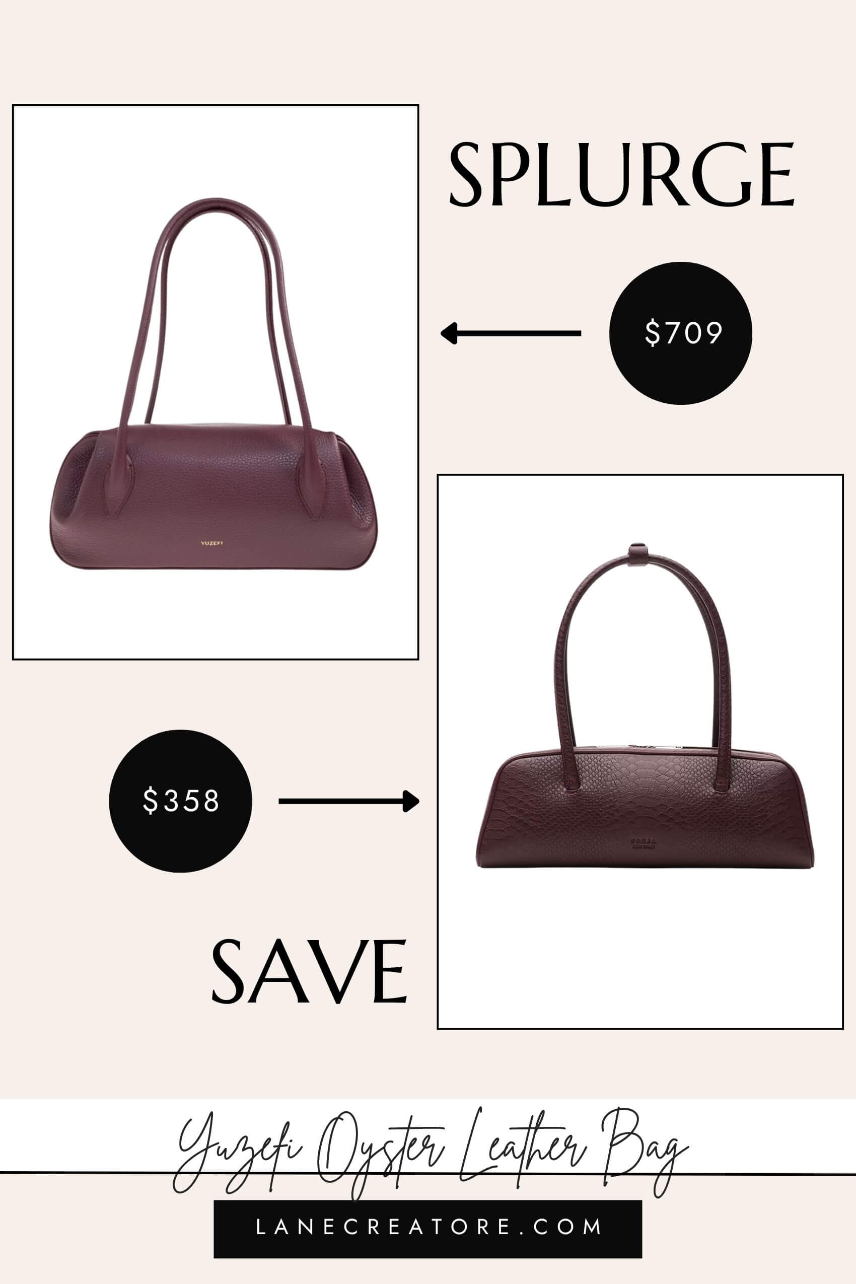yuzefi oyster leather bag dupe