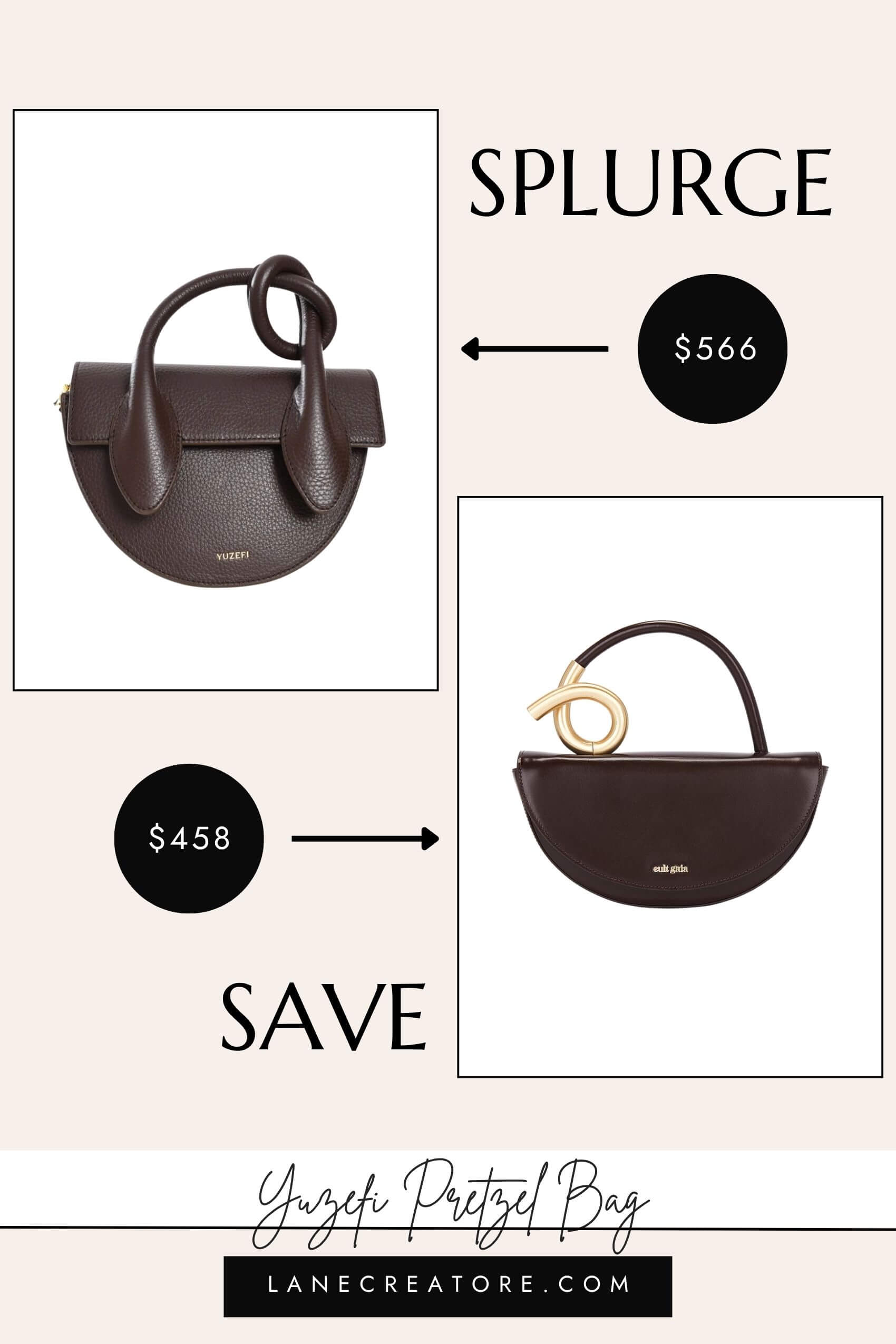 yuzefi pretzel bag dupe